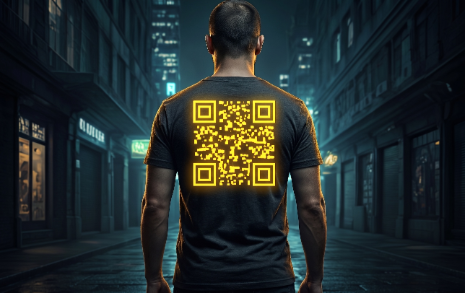 QR code t-shirt scanned in the street